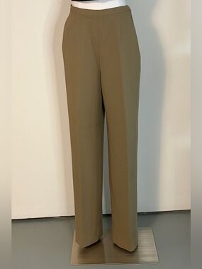 Vintage Georgio Armani tan wool twill straight leg pants, 1990s